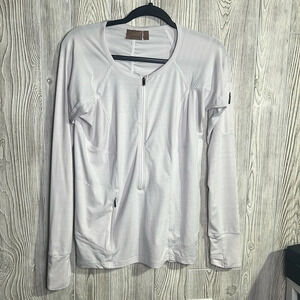 Women Athleta zip up white size medium